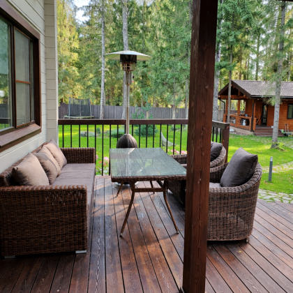 КАПУЧИНО, плетеный диван трехместный (коричневый)