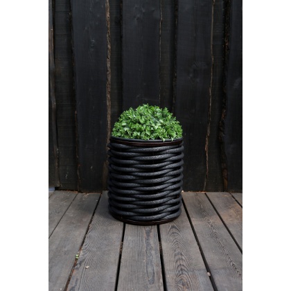 Вазон низкий цилиндр DeckWOOD 400х380 (черный)