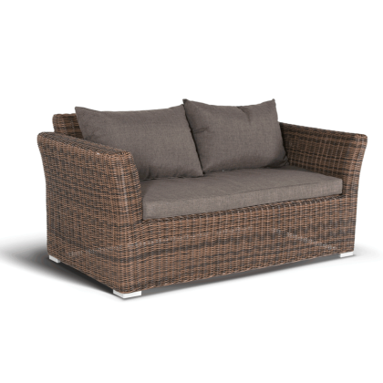 КАПУЧИНО, плетеный диван двухместный (коричневый)