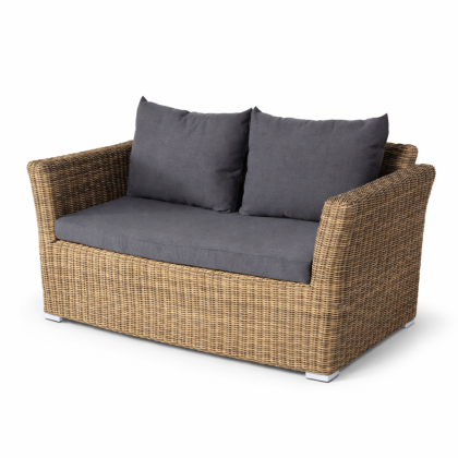 КАПУЧИНО, плетеный диван двухместный (соломенный)