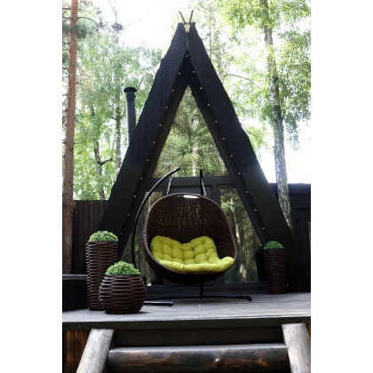 Двойное кресло-кокон подвесное DeckWOOD (коричневый)