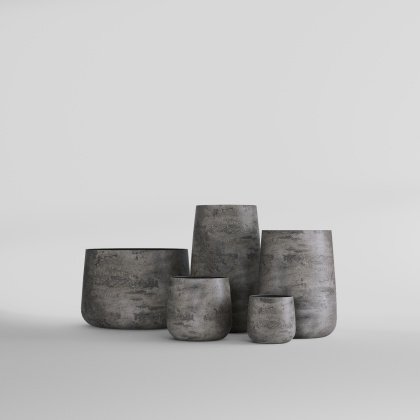 Кашпо CONE (38x41, CONCRETE GREY DARK)