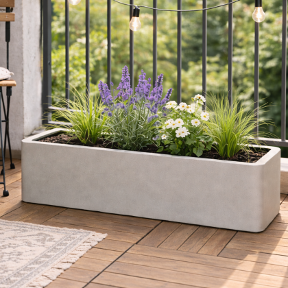 Кашпо CONCRETIKA БАЛКОНЕРА 80x22x18 (ДЮНА)