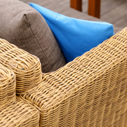 КАПУЧИНО, плетеный диван двухместный (соломенный)