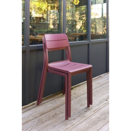 CASSIA BISTROT, стул обеденный пластиковый (borgogna/бургунди)