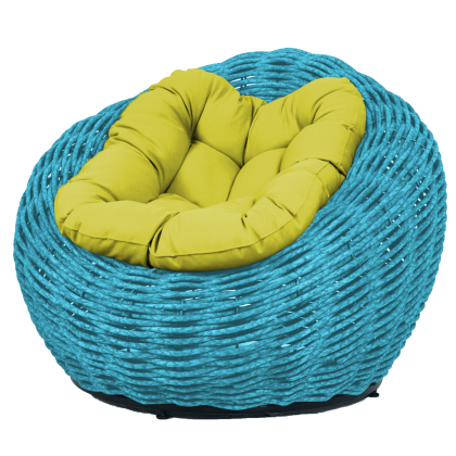 Кресло-гнездо плетеное DeckWOOD Nest (голубой)