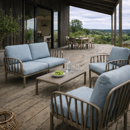 KOMODO POLTRONA, лаунж-кресло (tortora/тортора, подушка лед Sunbrella)