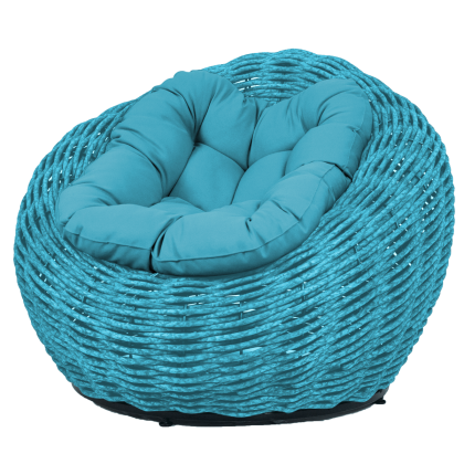 Кресло-гнездо плетеное DeckWOOD Nest (голубой)