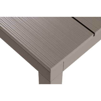 RIO ALU 140 EXTENSIBILE, стол металлический раздвижной 140 - 210 см (tortora/тортора)