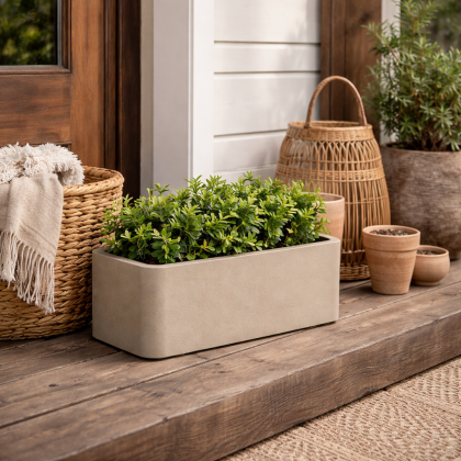 Кашпо CONCRETIKA БАЛКОНЕРА 40x22x18 (ДЮНА)
