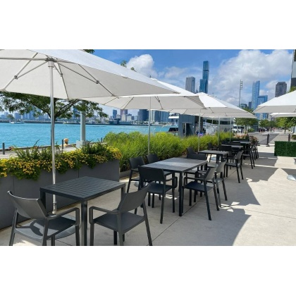 Cube, стол пластиковый обеденный 120x70 см (antracite/антрацит)