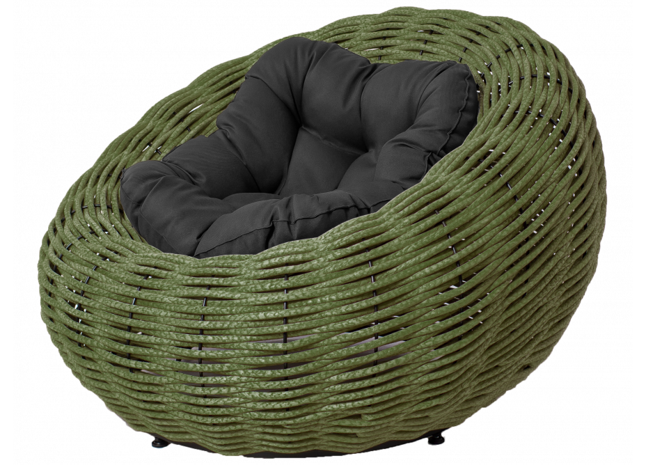 Кресло-гнездо плетеное DeckWOOD Nest (темно-зеленый)