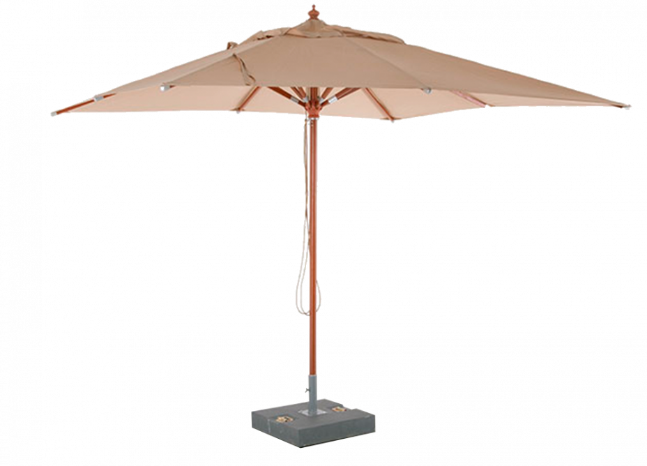 ДЖУЛИЯ, зонт от солнца на центральной опоре из дерева 3х3м