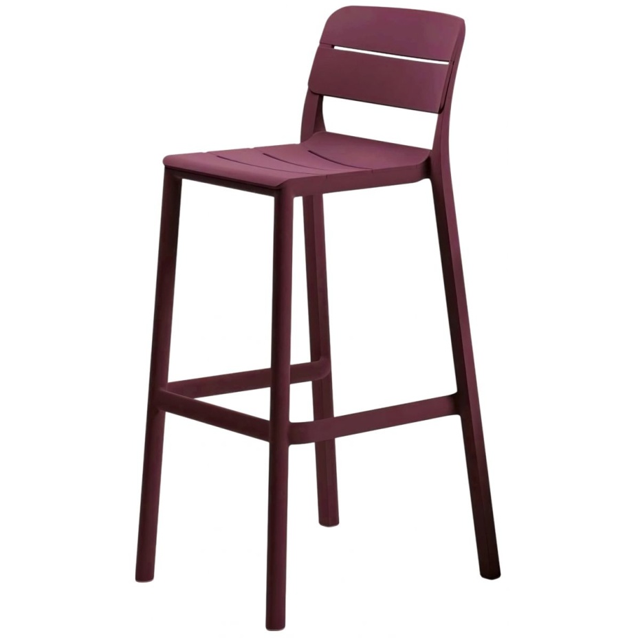 CASSIA STOOL, стул барный пластиковый (borgogna/бургунди)