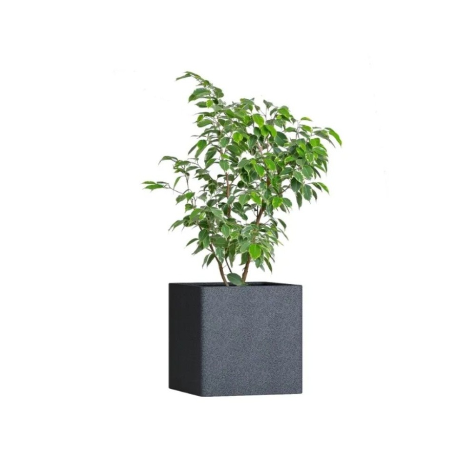 Кашпо CONCRETIKA КВАДРО 40x40x40 (БАЗАЛЬТ)