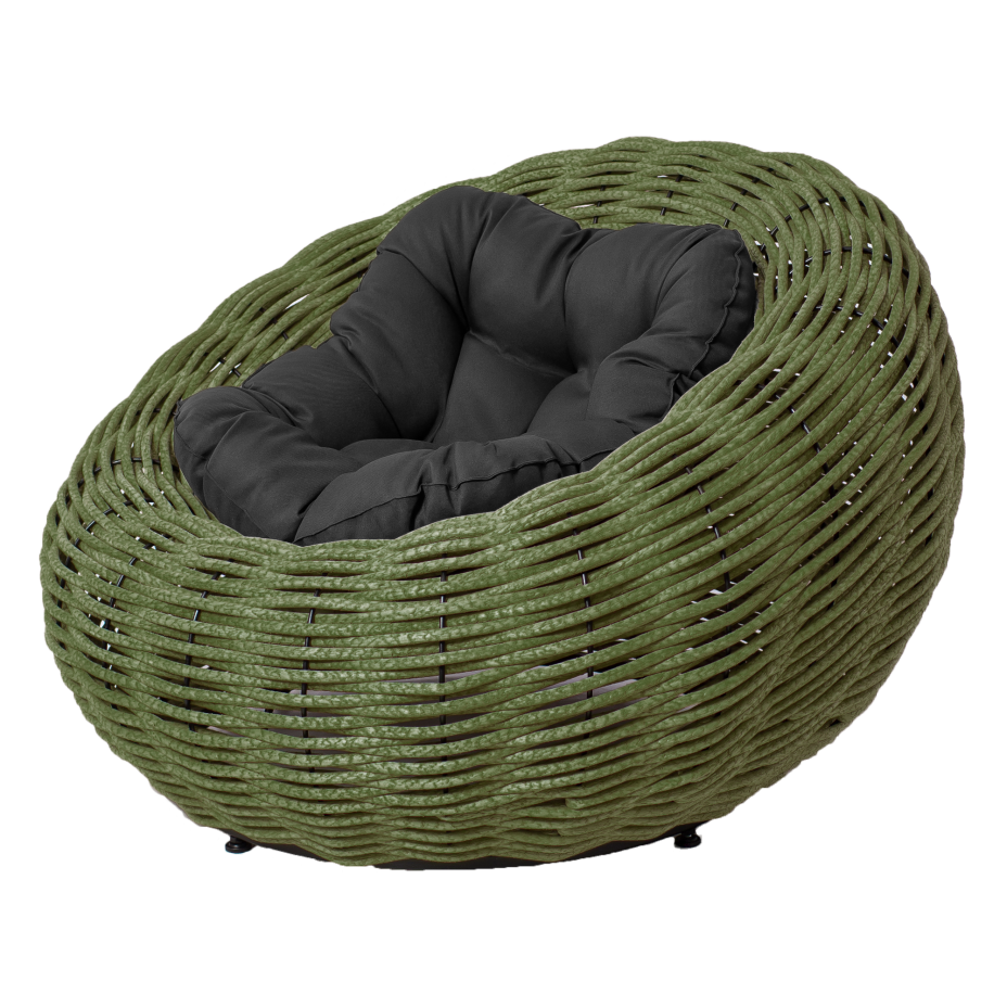 Кресло-гнездо плетеное DeckWOOD Nest (темно-зеленый)