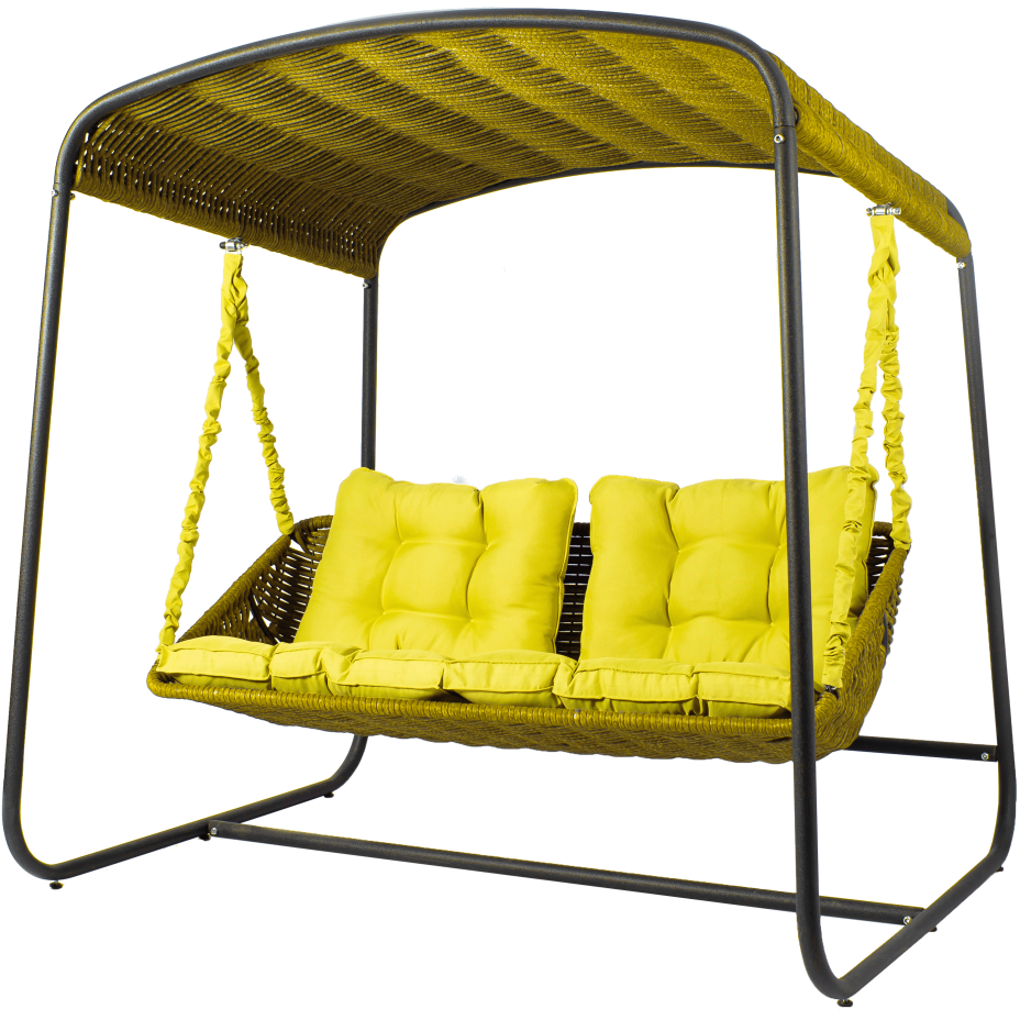 Диван подвесной со стойкой DeckWOOD Sky bed lite (желтый)