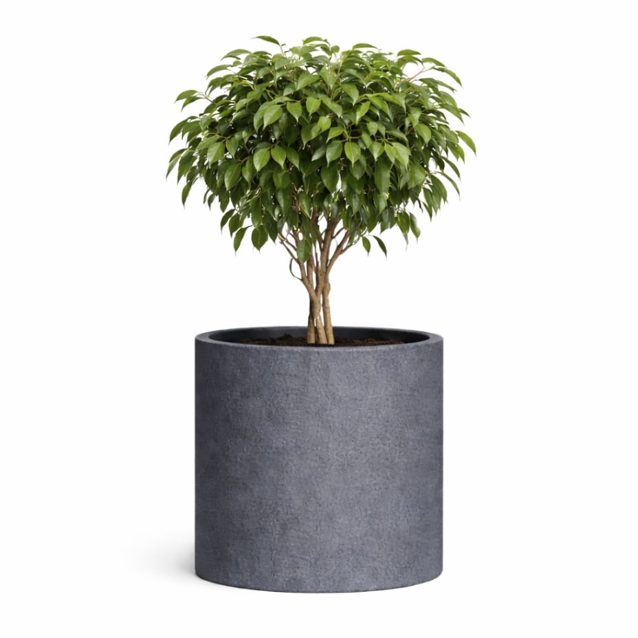 Кашпо CONCRETIKA ТЮБ Мини D40H40 (БАЗАЛЬТ)