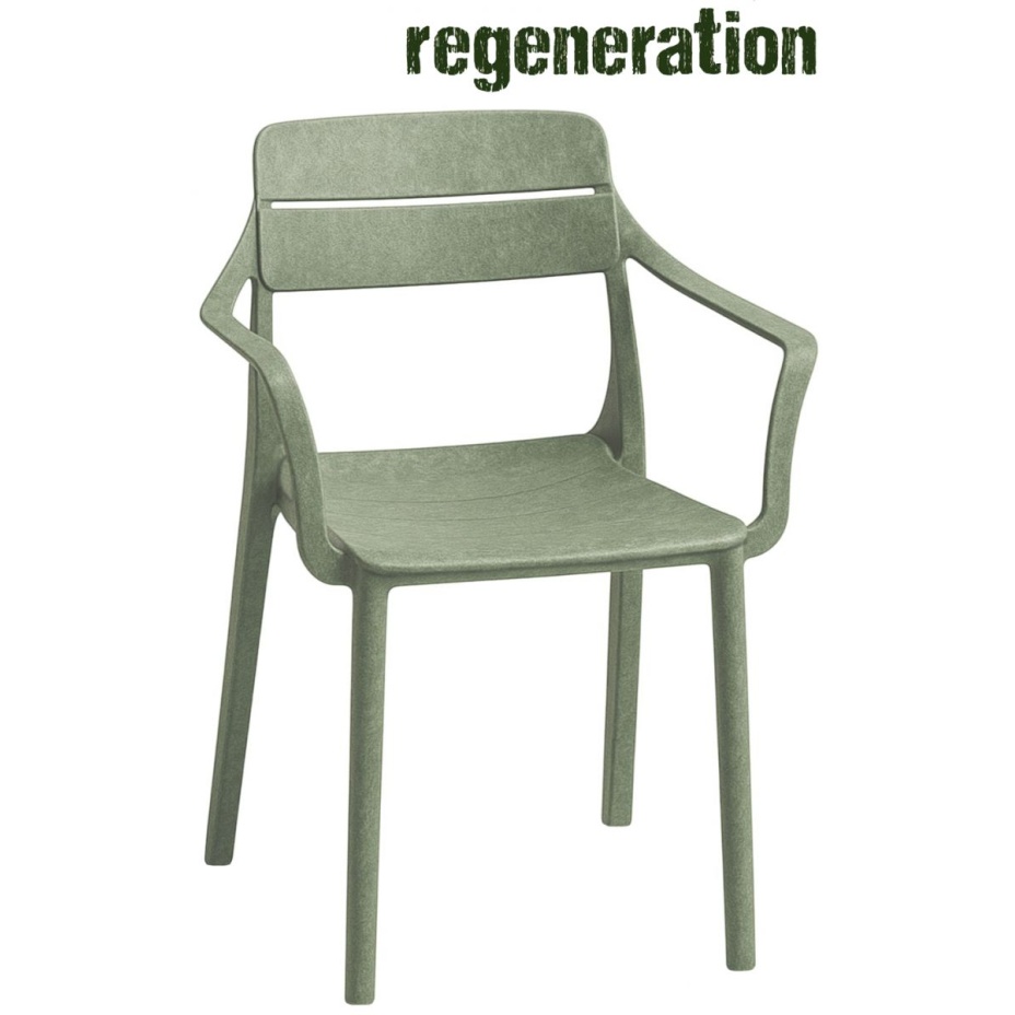 CASSIA ARMCHAIR, кресло пластиковое с подлокотниками (cactus/кактус)