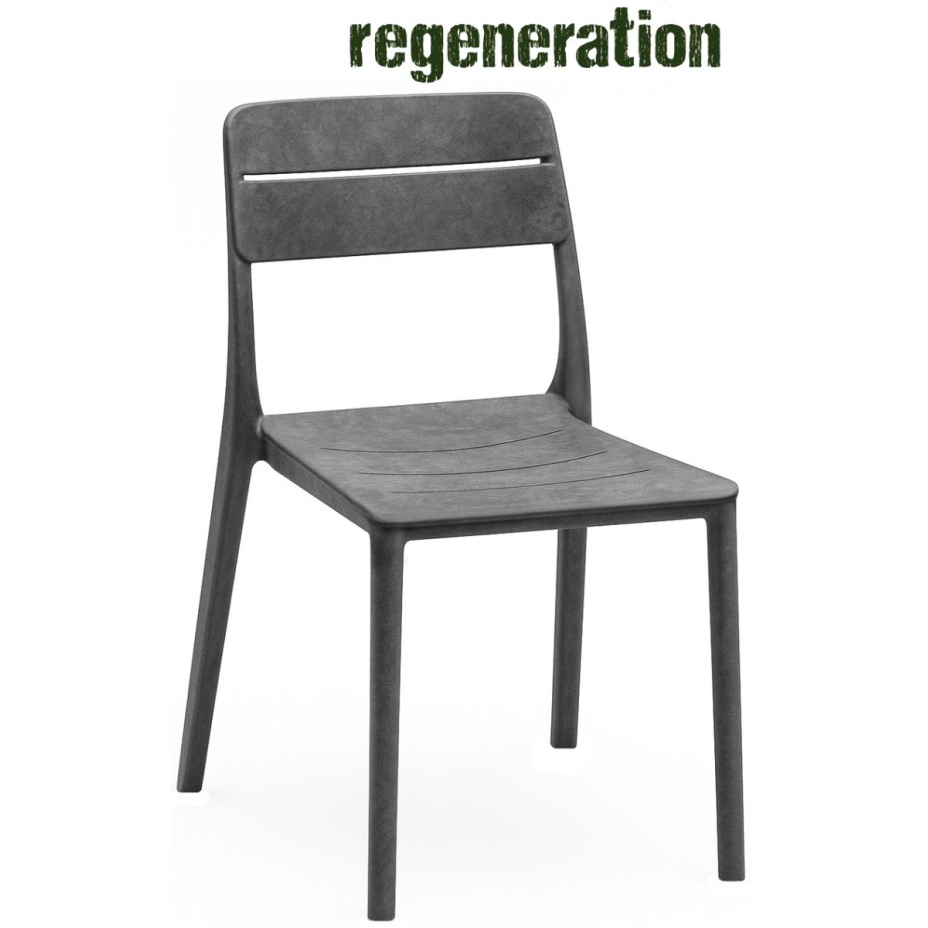 CASSIA BISTROT, стул обеденный пластиковый (basalto/базальт)