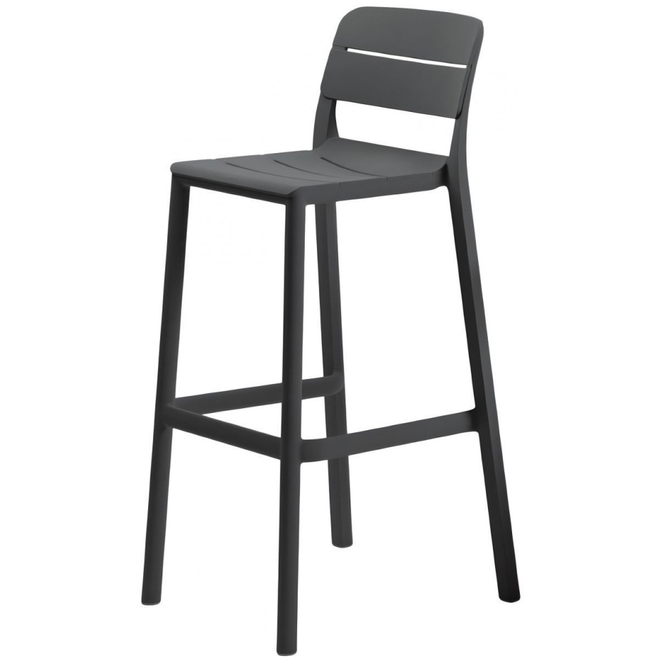 CASSIA STOOL, стул барный пластиковый (antracite/антрацит)