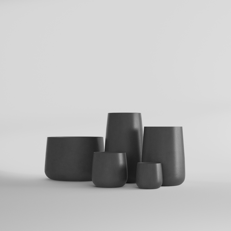 Кашпо CONE (38x41, NERO)