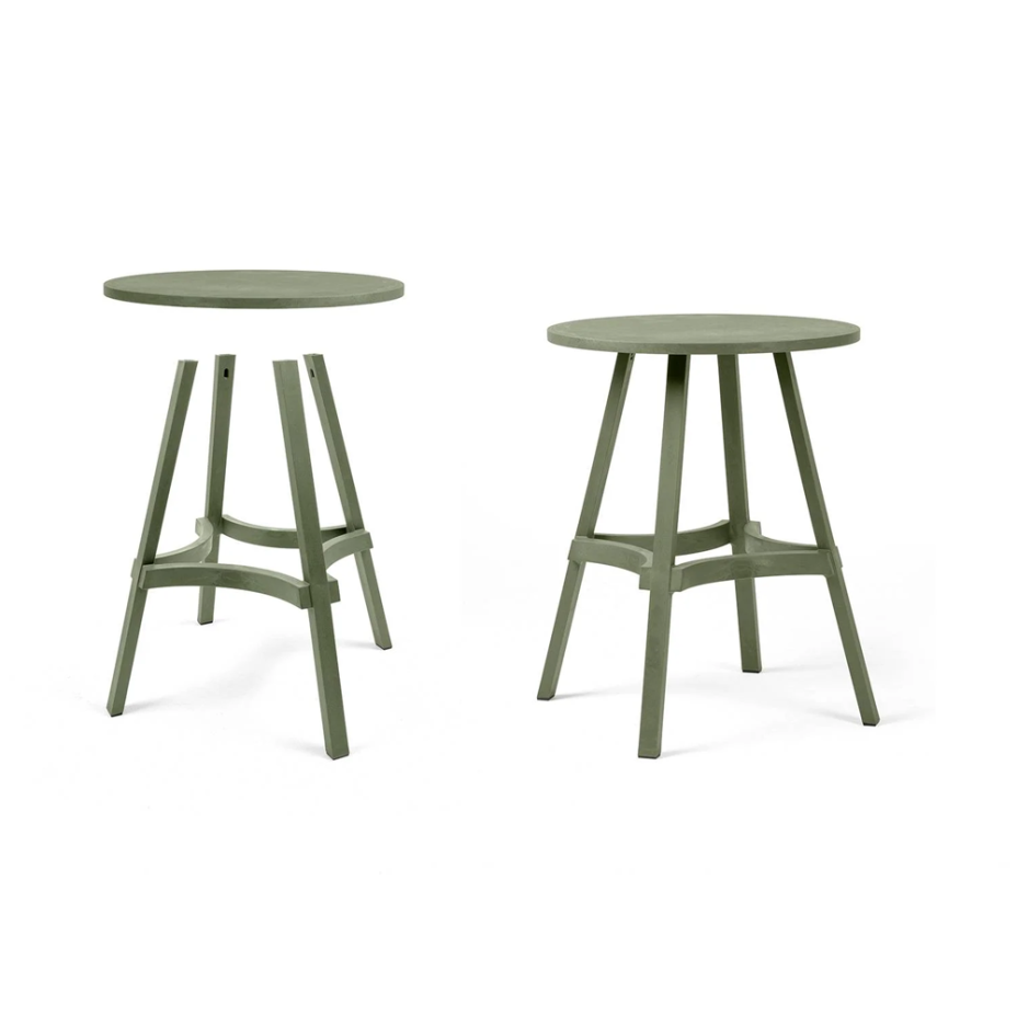 Combo 60, круглый стол из переработанного пластика (basalto/базальт)