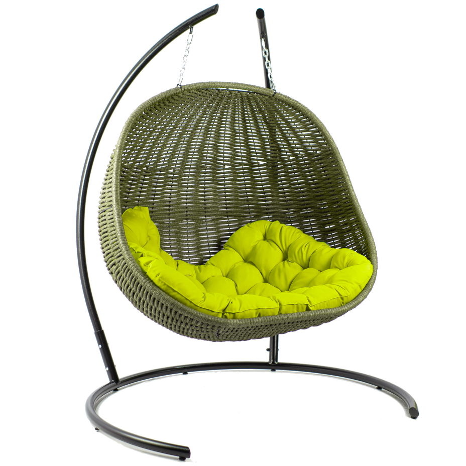 Двойное кресло-кокон подвесное DeckWOOD (темно-зеленый)
