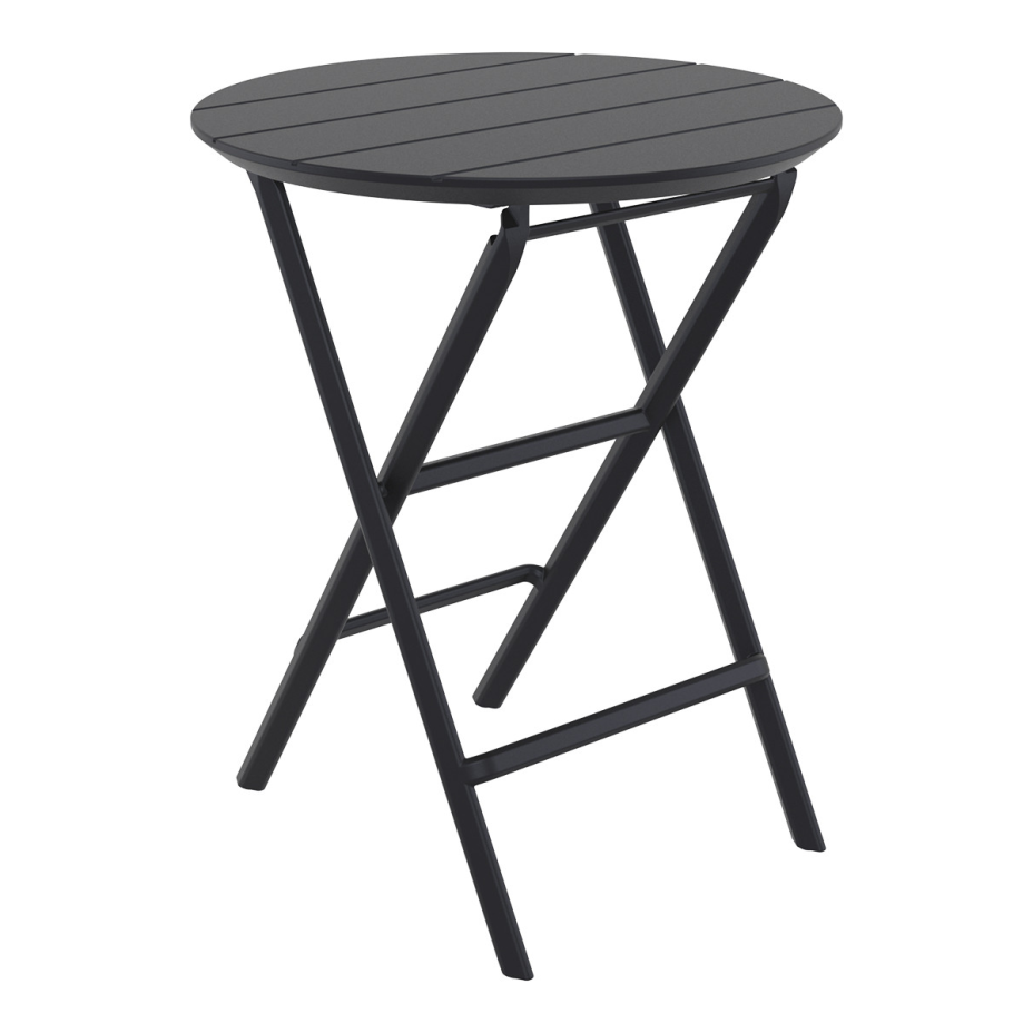 Helen Folding Table Ø60, стол складной круглый (черный)
