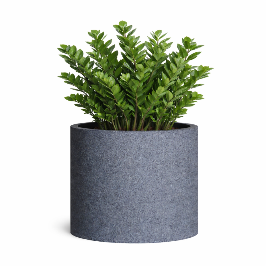 Кашпо CONCRETIKA ТЮБ Мини D30H30 (БАЗАЛЬТ)