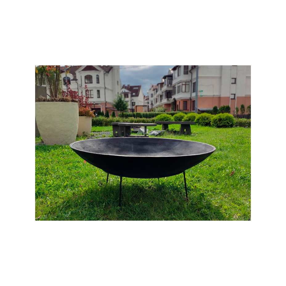 Чугунная чаша на металлической подставке PREMIUM C-серия (100)