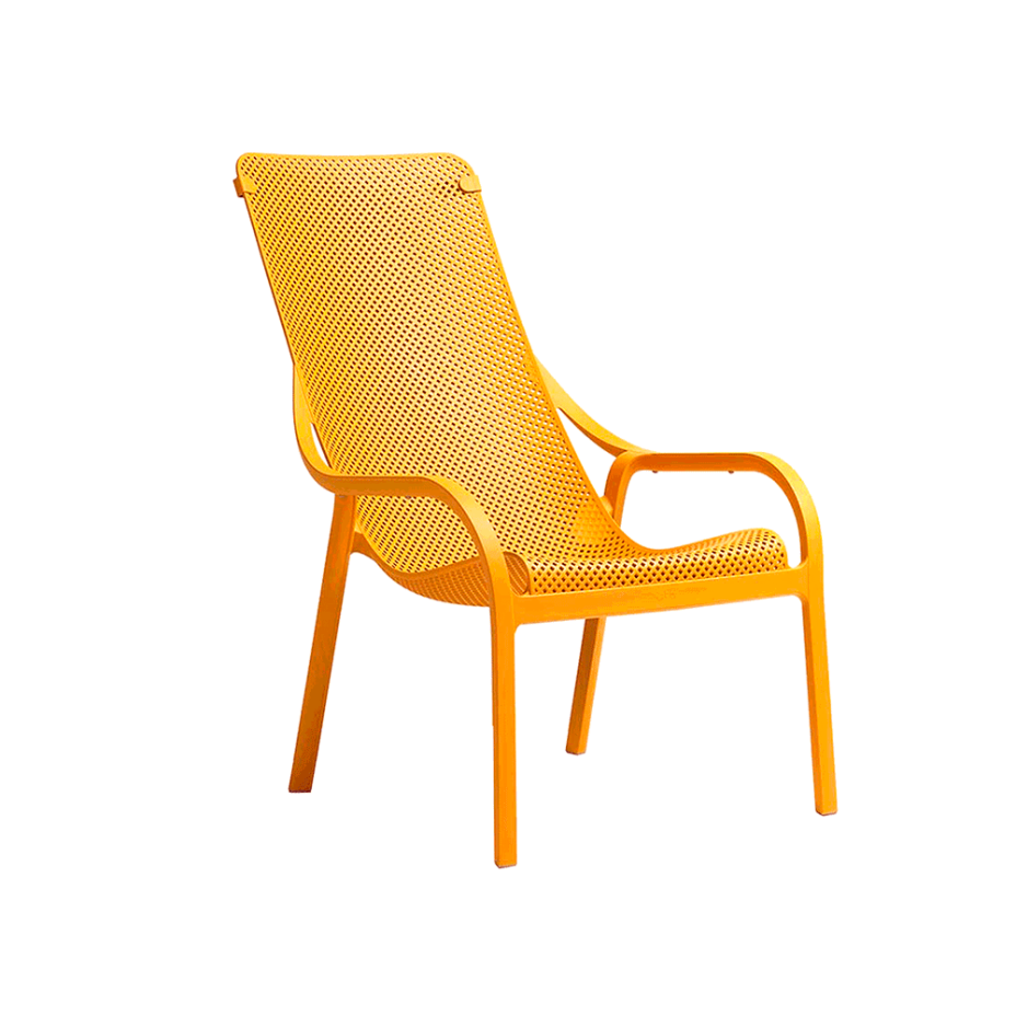 NET LOUNGE, лаунж-кресло пластиковое (senape/горчица)