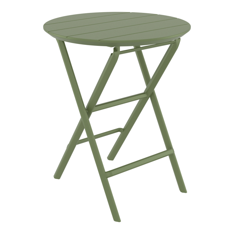 Helen Folding Table Ø60, стол складной круглый (olive green/оливковый)