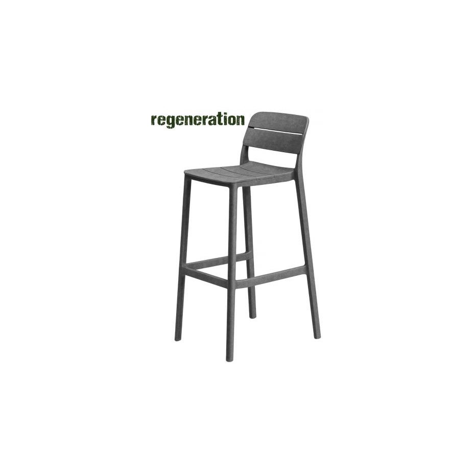 CASSIA STOOL, стул барный пластиковый (basalto/базальт)