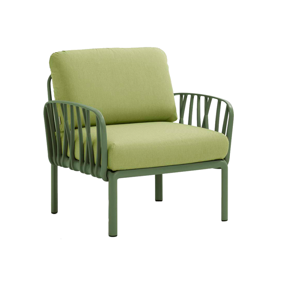 KOMODO POLTRONA, лаунж-кресло (agave/агава, подушка авокадо Sunbrella)