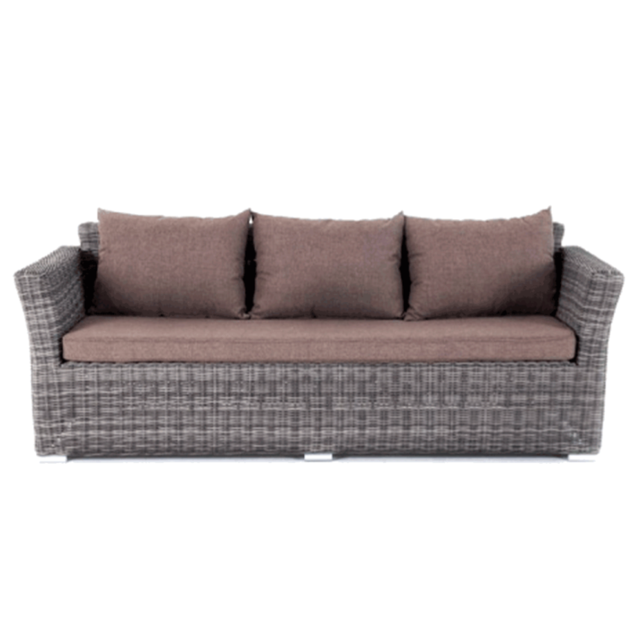 КАПУЧИНО, плетеный диван трехместный (графит)