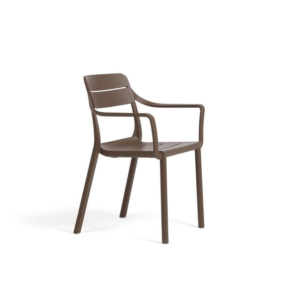 CASSIA ARMCHAIR, кресло пластиковое с подлокотниками (antracite/антрацит)