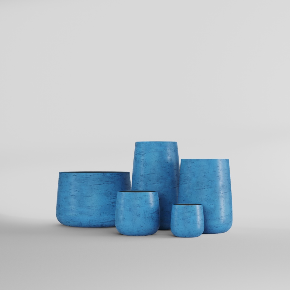 Кашпо CONE (38x41, COBALT BLUE)