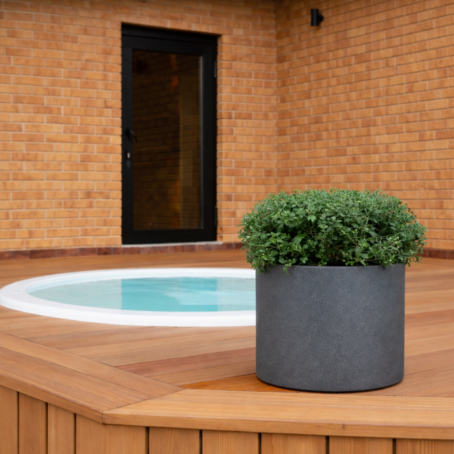 Кашпо CONCRETIKA ТЮБ Мини D40H40 (МАРЕНГО)