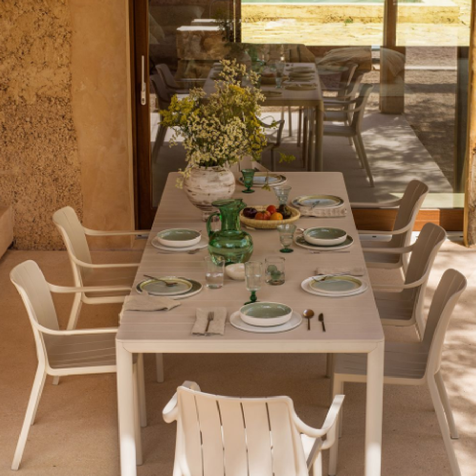 Tevere 210 Extensible, стол металлический раздвижной 211 - 275 см (corda/бежевый)