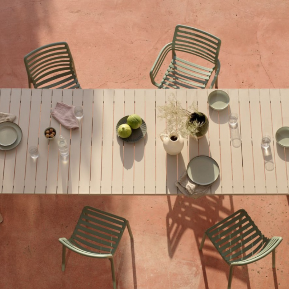 Tevere 210 Extensible, стол металлический раздвижной 211 - 275 см (corda/бежевый)