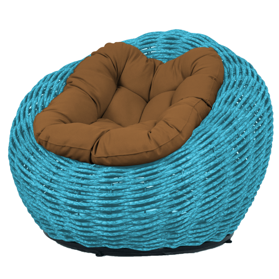 Кресло-гнездо плетеное DeckWOOD Nest (голубой)