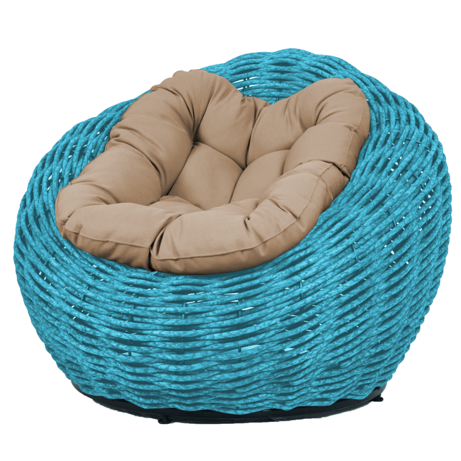 Кресло-гнездо плетеное DeckWOOD Nest (голубой)