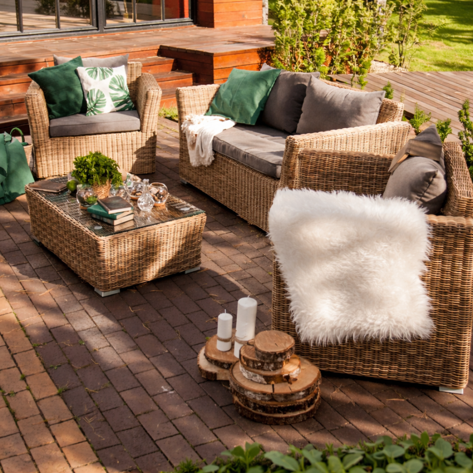 КАПУЧИНО, плетеный диван двухместный (соломенный)