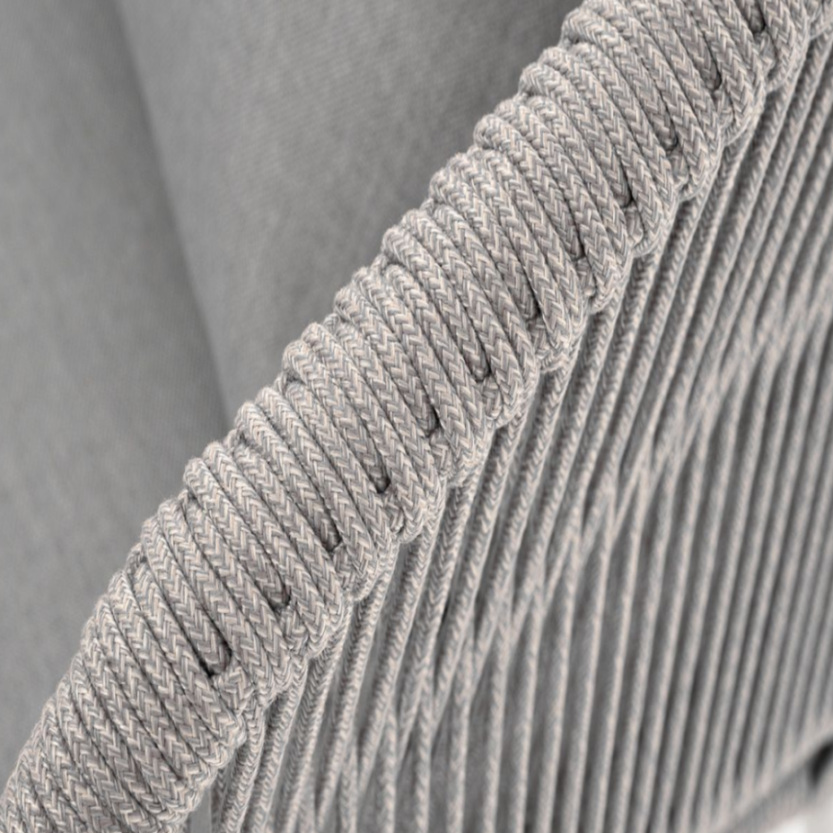 МИЛАН, диван двухместный плетеный из роупа (светло-серый)