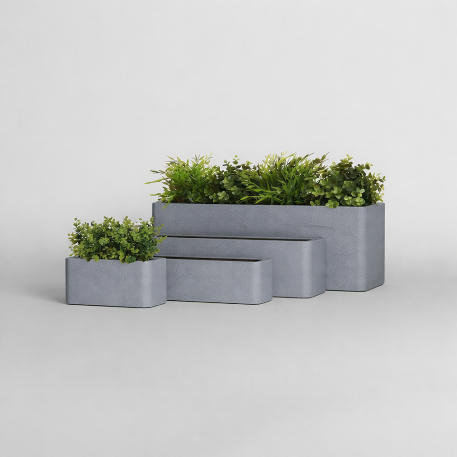 Кашпо CONCRETIKA БАЛКОНЕРА 40x22x18 (АРКТИК ГРЕЙ)