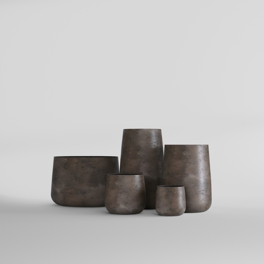 Кашпо CONE (38x41, TAUPE CONCRETE)