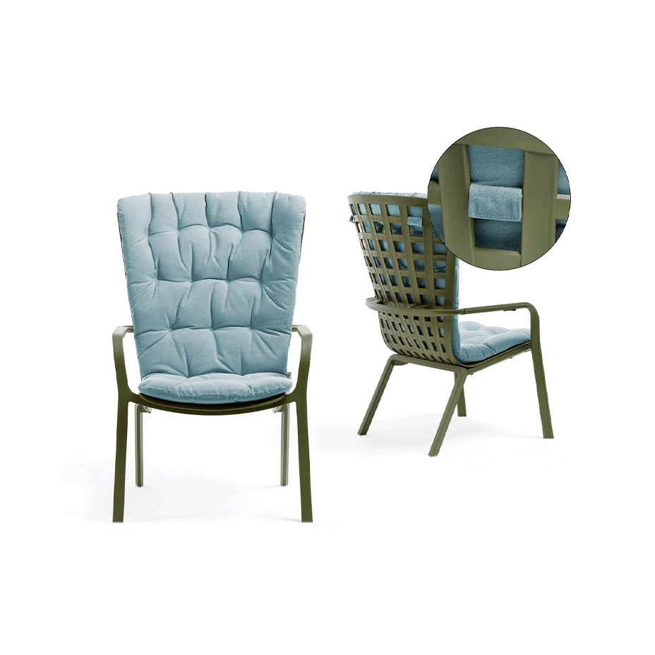 CUSCINO FOLIO COMFORT, подушка для кресла (arctic/голубая)