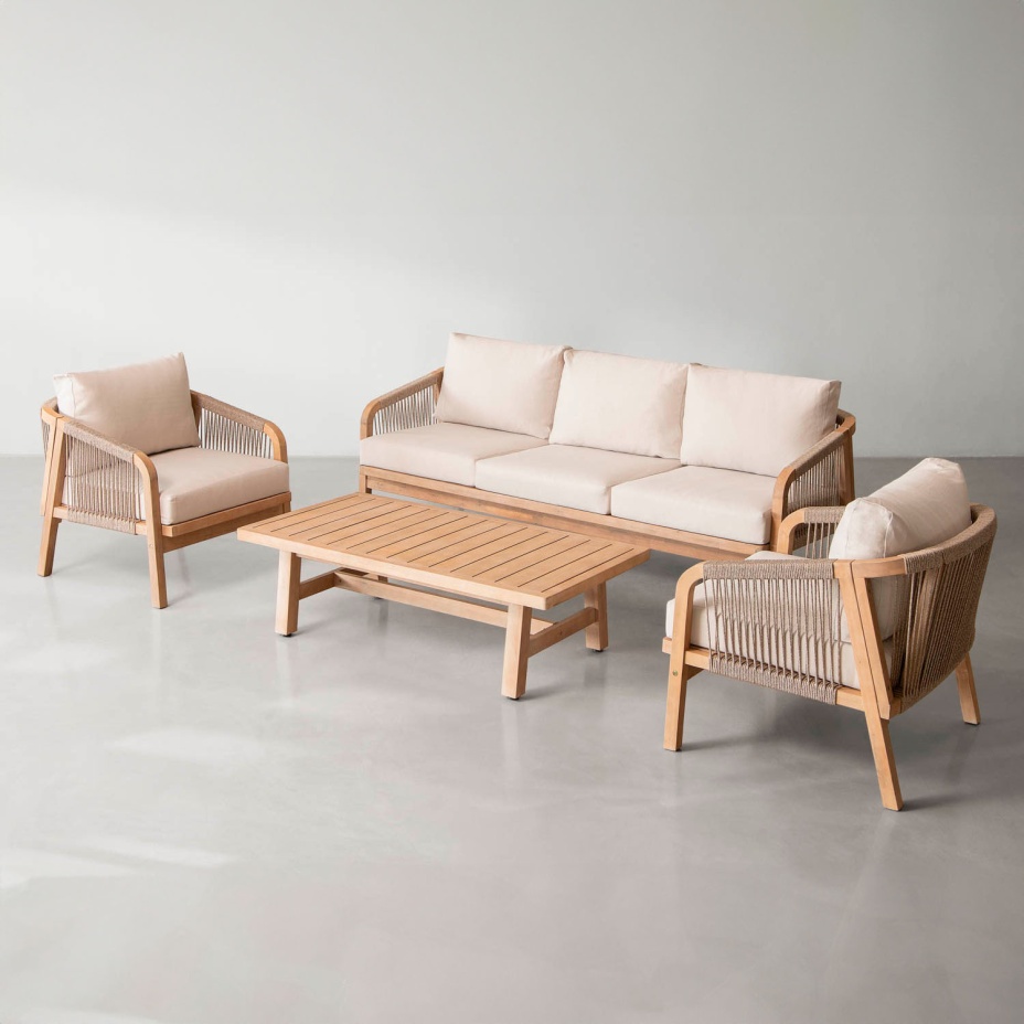 Комплект деревянной мебели Ravona с трехместным диваном