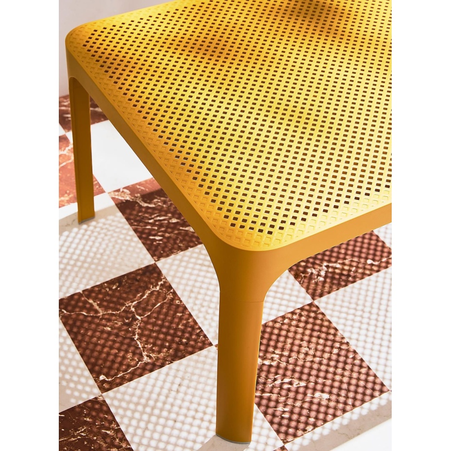 NET TABLE 40, столик пластиковый журнальный (senape/горчица)